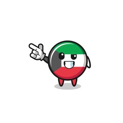 kuwait flag mascot pointing top left