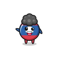laos flag character as the afro boy