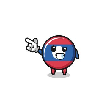 recommend clip art: laos flag mascot pointing top left