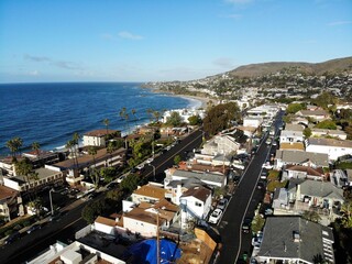 Beach of laguna beach in California	
