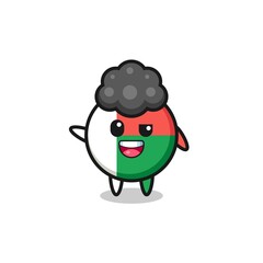 madagascar flag character as the afro boy