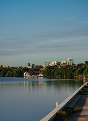 Obraz premium view of the city from the river Miami Florida 