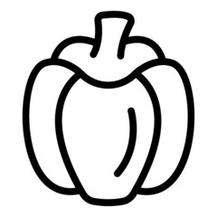Vegan pumpkin icon outline vector. Diet food