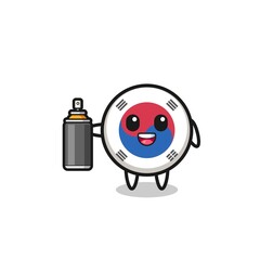 the cute south korea flag as a graffiti bomber