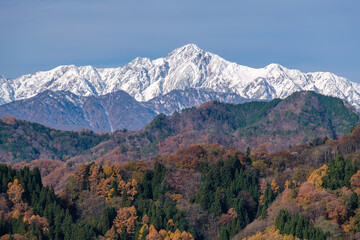五竜岳の雪景色