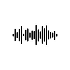 Sound waves vector illustration design template