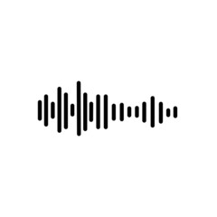 Sound waves vector illustration design template