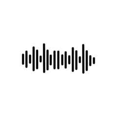 Sound waves vector illustration design template