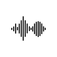 Sound waves vector illustration design template