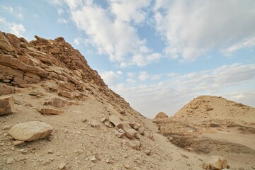 Fototapeta na wymiar The 5th Dynasty Pyramid of Neferirkare at Abu Sir, Egypt