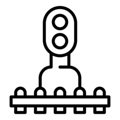 Security railroad icon outline vector. Railway light