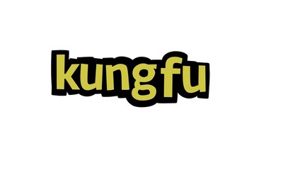 KUNGFU writing vector design