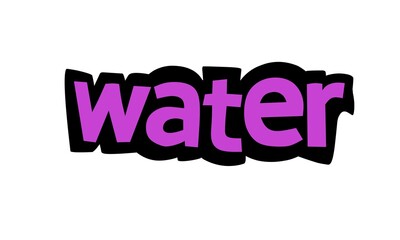 WATER writing vector design