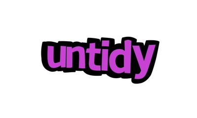 UNTIDY writing vector design