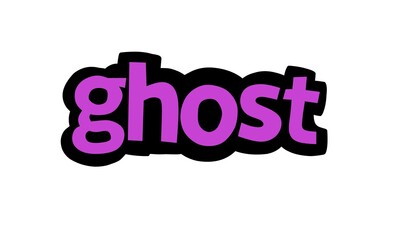 GHOST writing vector design