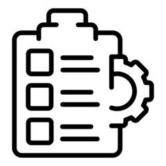 Support clipboard icon outline vector. Customer chat