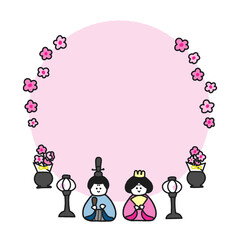 ひな祭り　正方形フレーム