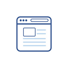 internet browser lineal icon color. vector line simple logo illustration