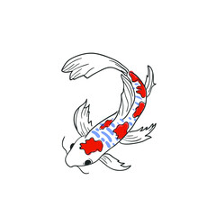 Design Vector Illustration Fish KOI