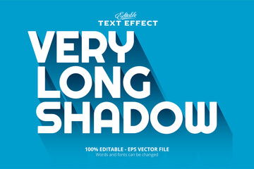 Editable text effect, blue background, Very Long Shadow text