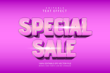 Special sale editable text effect 3 dimension emboss modern style