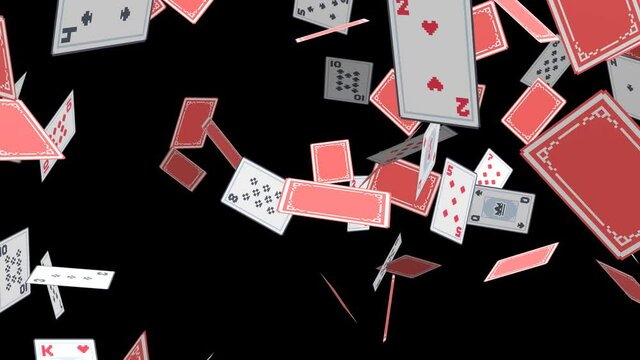 トランプ 落下 カード 透過背景 [ループ対応] [別Verあり]