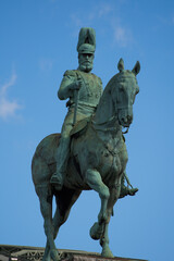 Fototapeta na wymiar Wilhelm II horse statue in Cologne ,Koln, Germany ,13 may, 2017