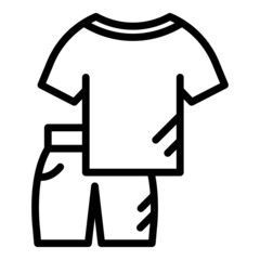 Gym sport cloth icon outline vector. Gym outfit