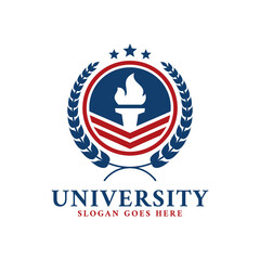 Education Logo Template For College And University School Emblems