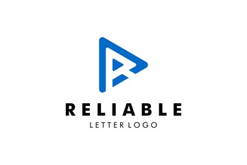 Letter R Logo : Suitable for Company Theme, Technology Theme, Initial Theme, Infographics and Other Graphic Related Assets.