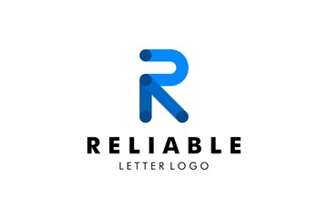 Letter R Logo : Suitable for Company Theme, Technology Theme, Initial Theme, Infographics and Other Graphic Related Assets.