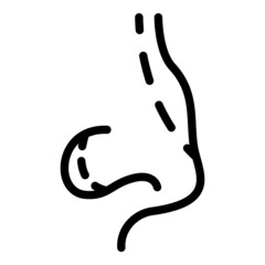 Plastic rhinoplasty icon outline vector. Nose surgery