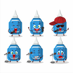 Fototapeta premium A Cute Cartoon design concept of blue correction pen singing a famous song