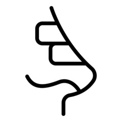 Rhinoplasty nose icon outline vector. Face operation