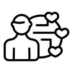 Earth care icon outline vector. Csr service