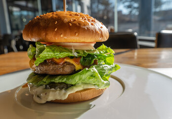 햄버거 수제버거 hamburger ハンバーガー 汉堡煎牛肉饼 food meal meat bread