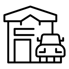 Collateral house car icon outline vector. Payment loan