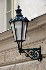 old street lamp on the wall