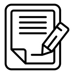 Collateral signing icon outline vector. Real tax