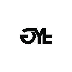 gyt letter initial monogram logo design