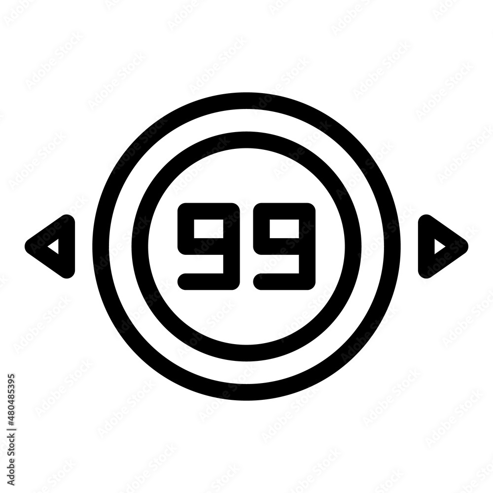 Poster timer duration icon outline vector. clock timer