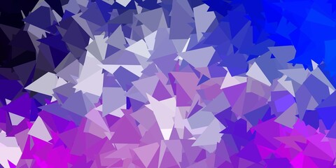 Light pink, blue vector gradient polygon design.