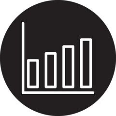 Obraz premium Bar Graph glyph icon