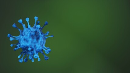 Background of 3D illustrate, Colorful Coronavirus COVID-19