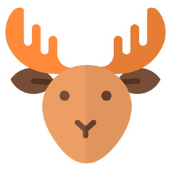 Deer Head flat icon