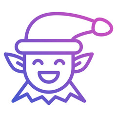 Elf line gradient icon