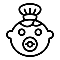 Baby girl icon outline vector. Newborn girl