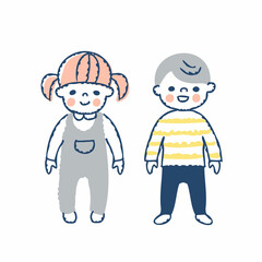 幼児の男女