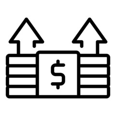 Money payment icon outline vector. Send mobile