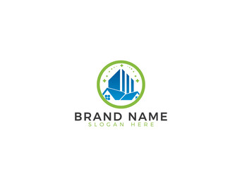 Modern Cleaning Service Business Icon Logo Design